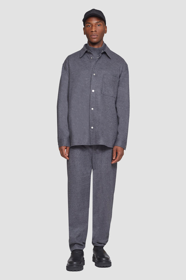 Phillip Lim Flannel Shirt DARK HEATHER GREY