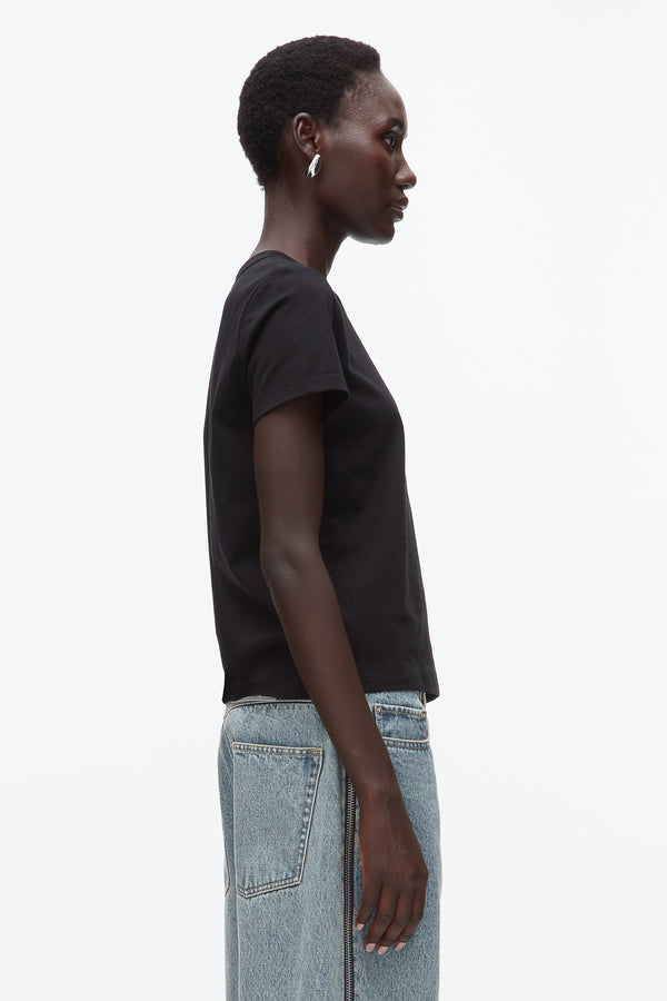 Phillip Lim Flower Embroidery Merch Tee BLACK