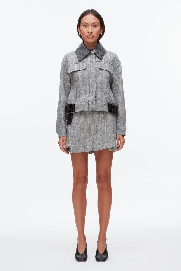 Phillip Lim Jaspé Cropped Jacket GREY MULTI