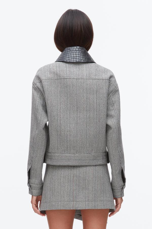 Phillip Lim Jaspé Cropped Jacket GREY MULTI
