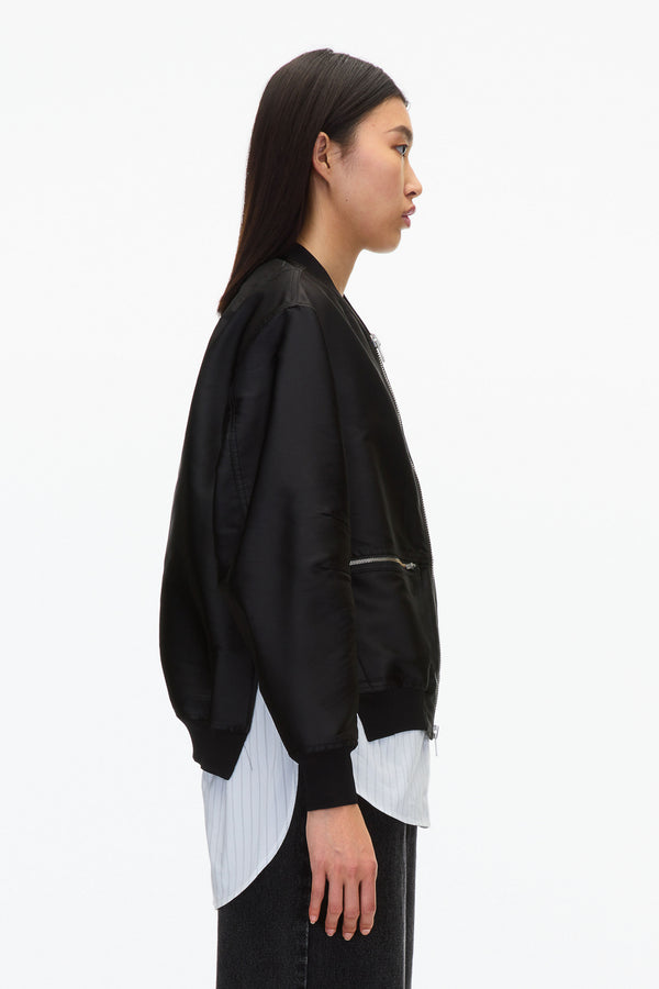 Phillip Lim Layered Bomber Jacket BLACK