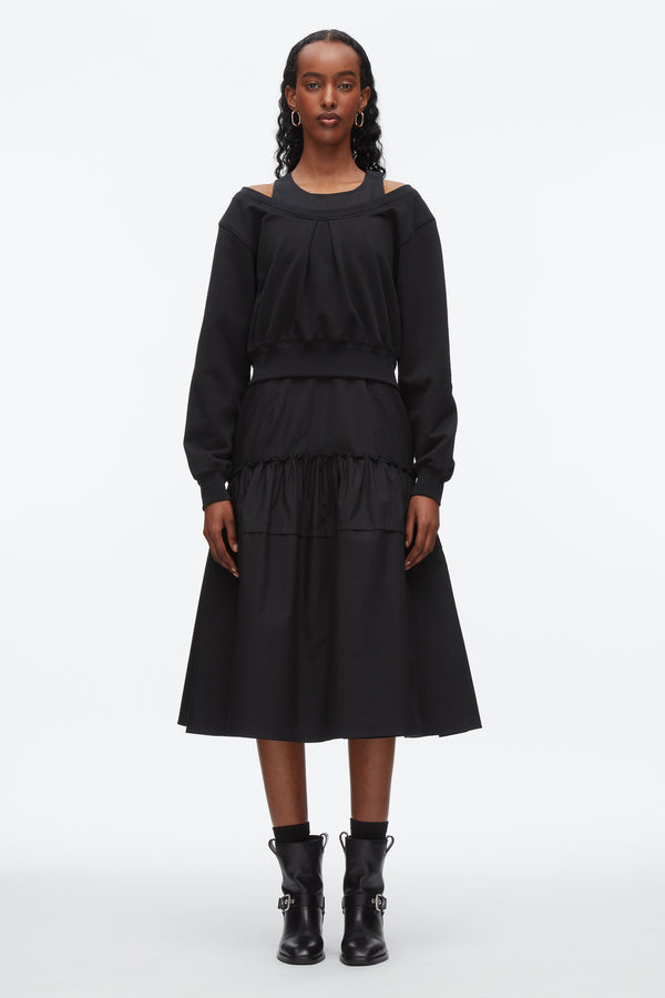Phillip Lim Layered Tank Combo Dress BLACK-BLACK