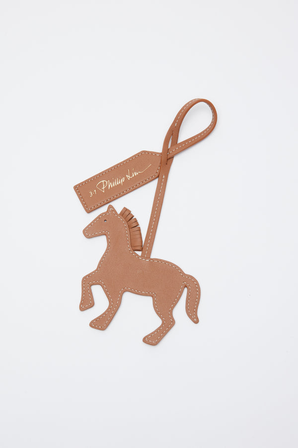 phillip lim Leather Horse Charm Tag CAMEL