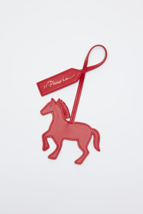 phillip lim Leather Horse Charm Tag LIPSTICK
