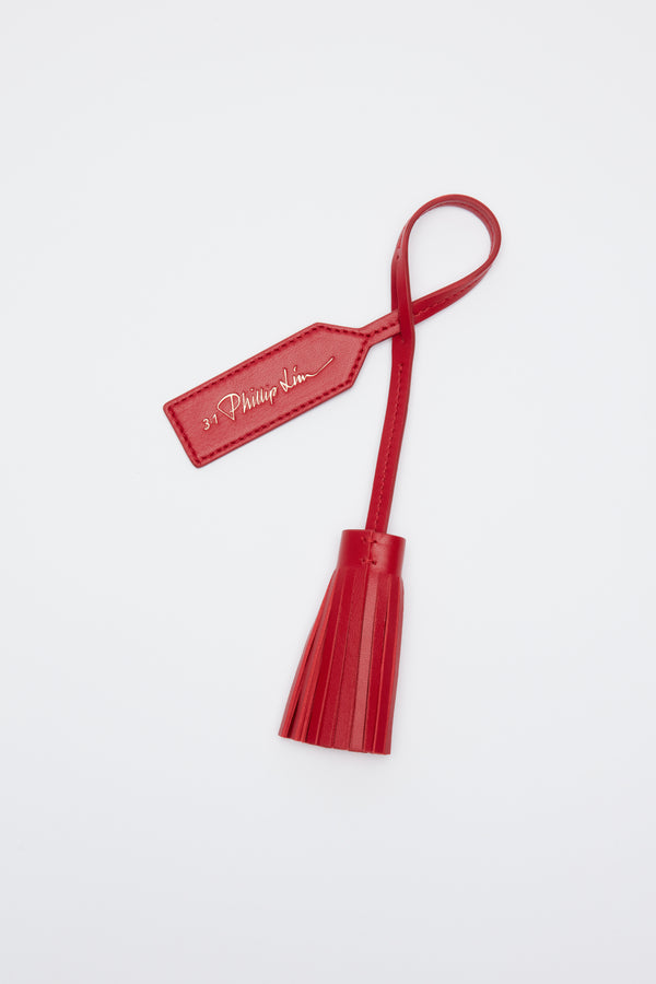 phillip lim Leather Tassel Charm Tag LIPSTICK