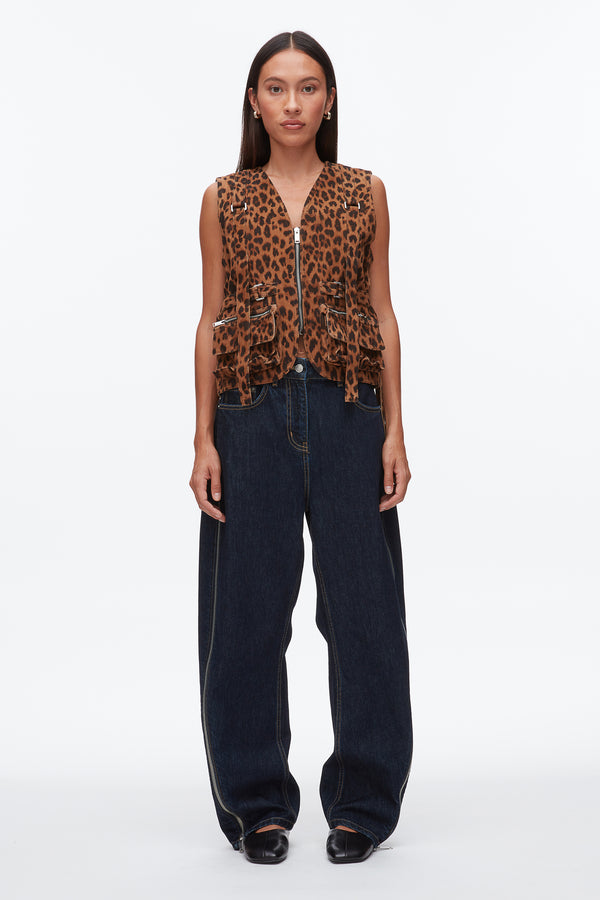 Phillip Lim Leopard Print Field Vest LEOPARD