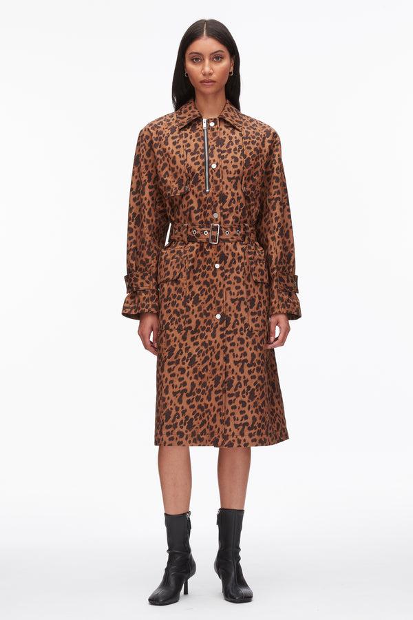 Phillip Lim Leopard Print Trench Coat LEOPARD