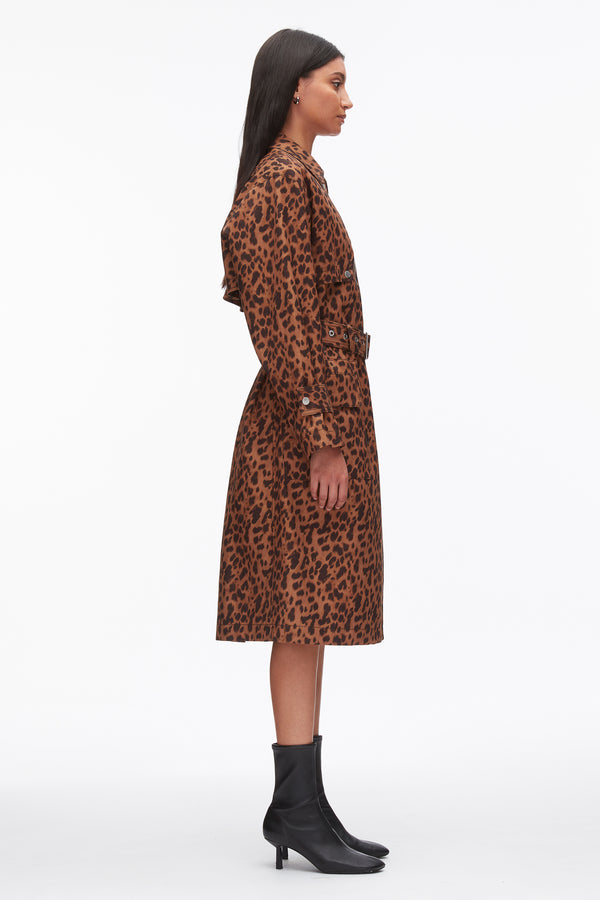 Phillip Lim Leopard Print Trench Coat LEOPARD