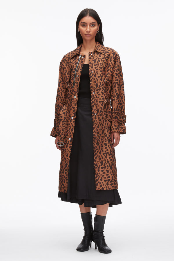 phillip lim Leopard Print Trench Coat LEOPARD