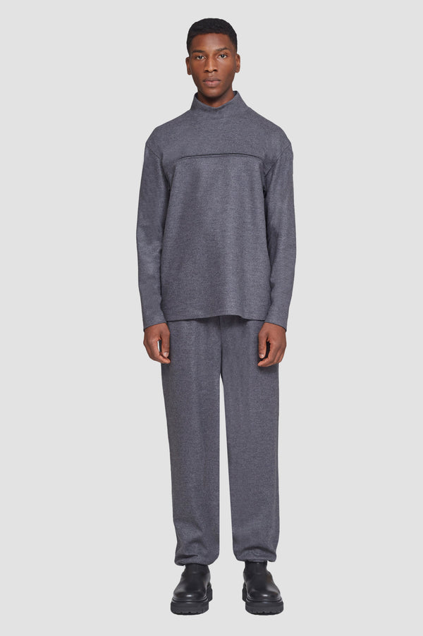 Phillip Lim Mock Neck Top DARK HEATHER GREY