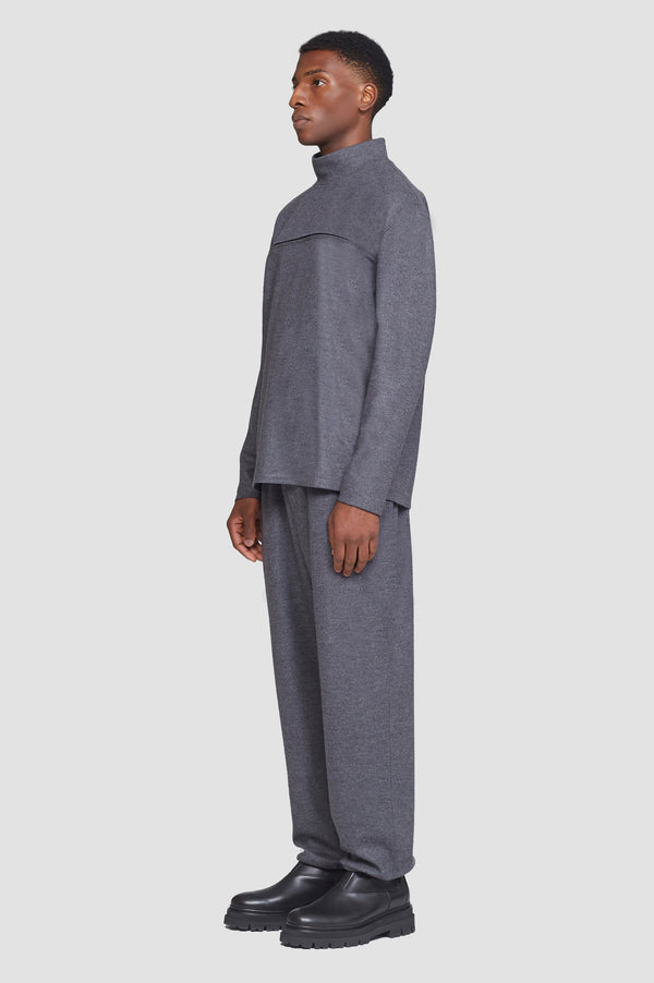 Phillip Lim Mock Neck Top DARK HEATHER GREY