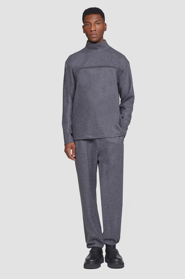 phillip lim Mock Neck Top DARK HEATHER GREY