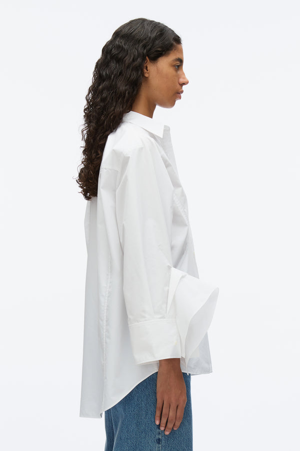 Phillip Lim Oversize Shirt With Cascade Cuff WHITE