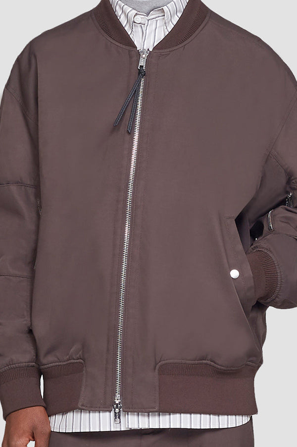 Phillip Lim Oversized Bomber Jacket ESPRESSO