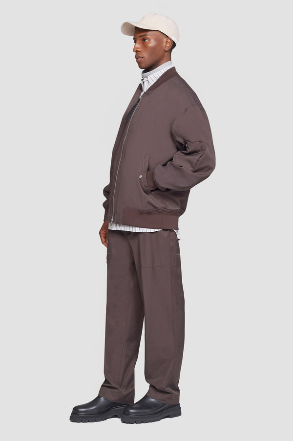 Phillip Lim Oversized Bomber Jacket ESPRESSO