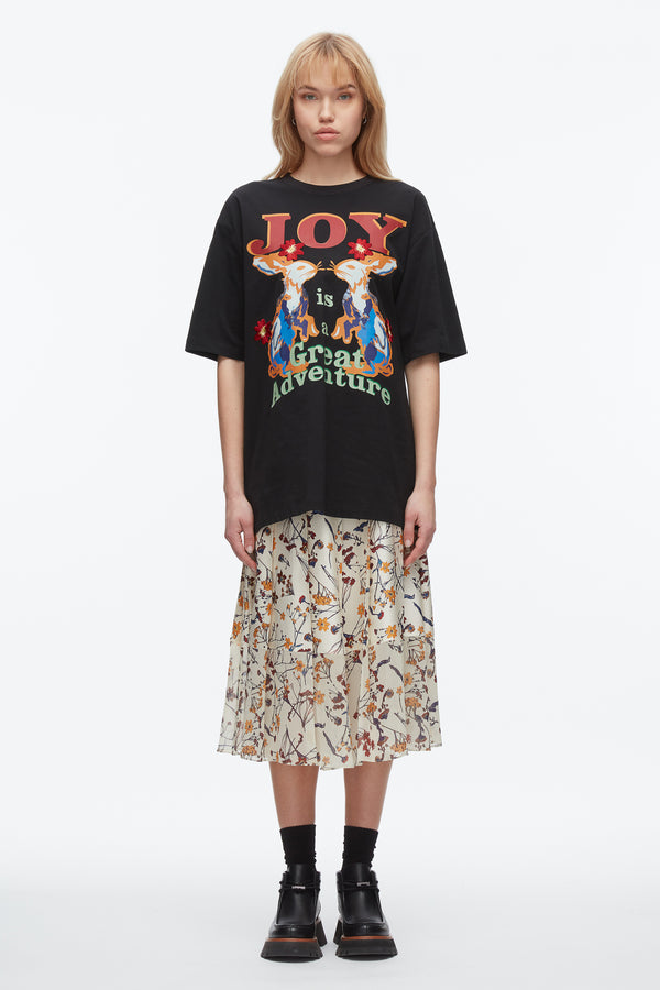 Phillip Lim Oversized Souvenir Tee BLACK MULTI