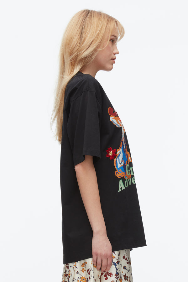 Phillip Lim Oversized Souvenir Tee BLACK MULTI