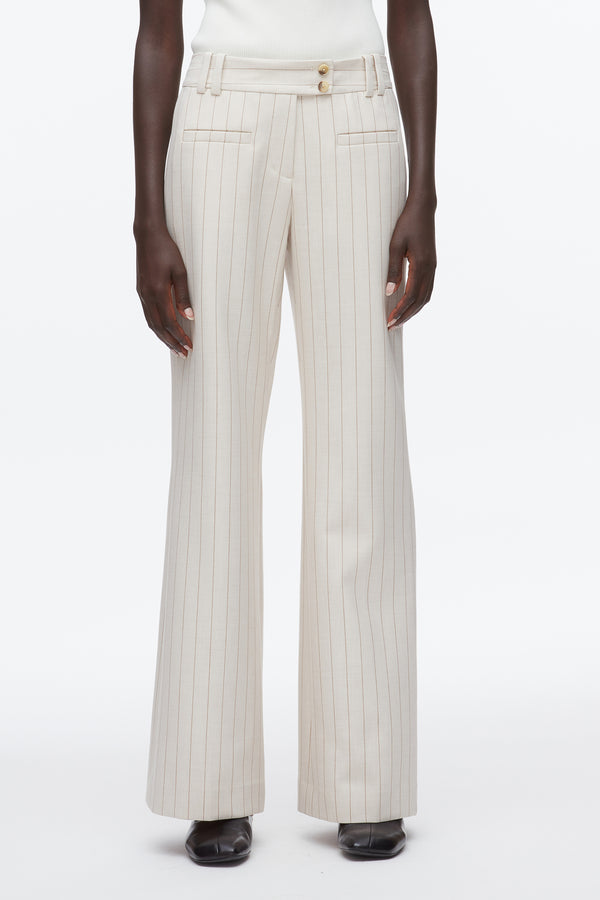 Phillip Lim Pinstripe Trousers ECRU-TAN