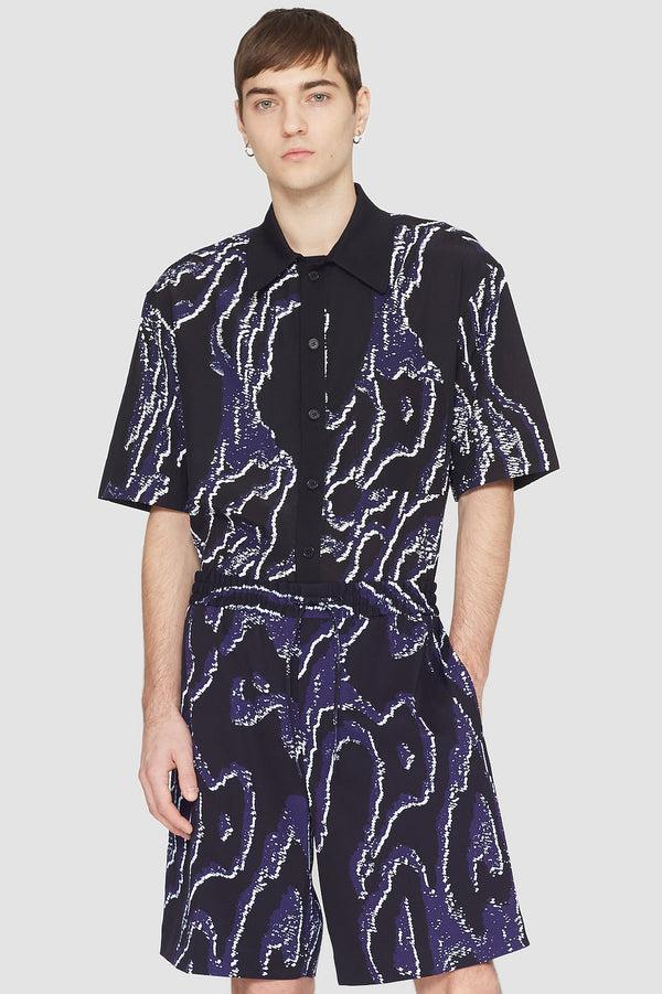 Phillip Lim Printed Pull-On Short MIDNIGHT-WHITE