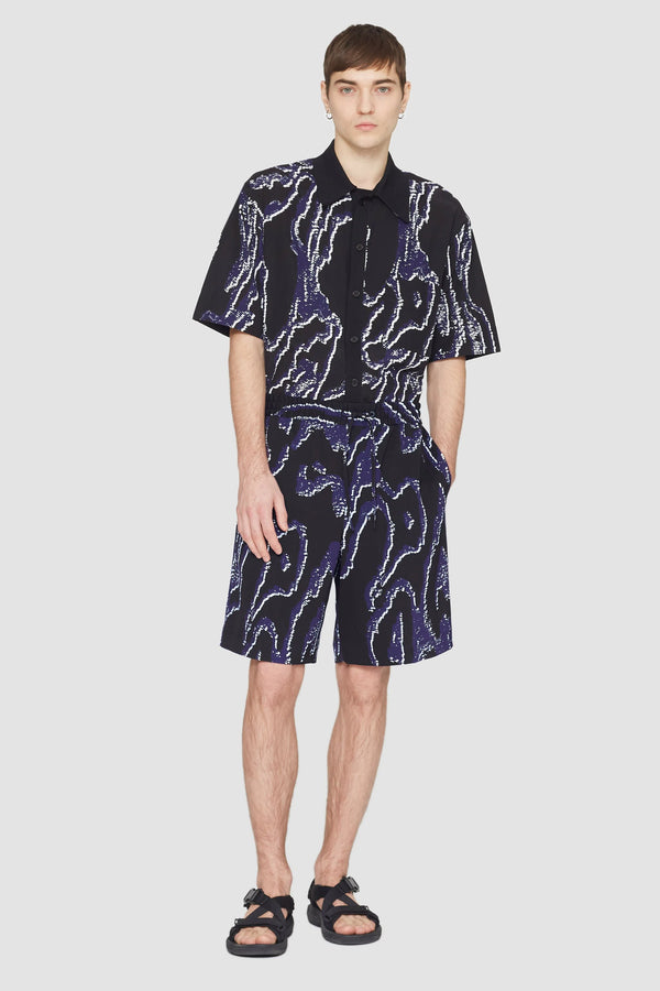 phillip lim Printed Pull-On Short MIDNIGHT-WHITE