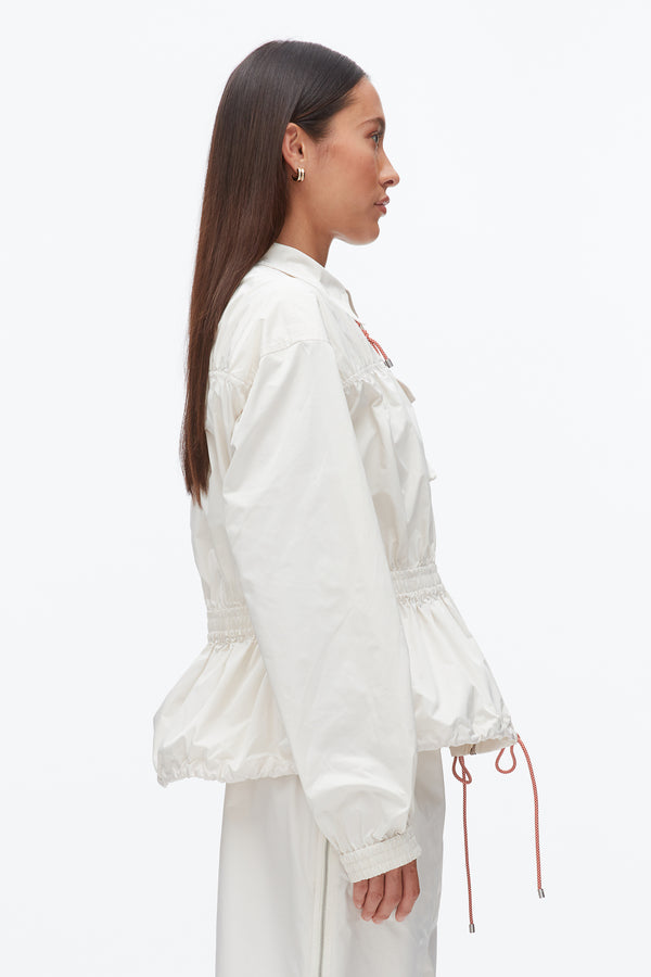 Phillip Lim Ripstop Ruched Jacket IVORY