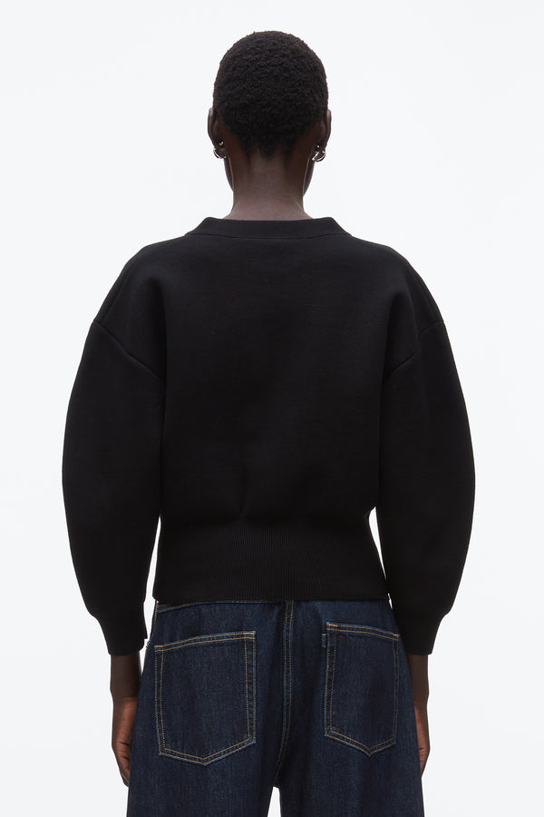 Phillip Lim Round Sleeve Zip Cardigan BLACK
