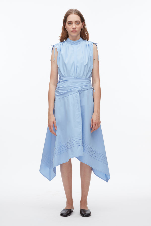 Phillip Lim Ruched Handkerchief Dress OXFORD BLUE