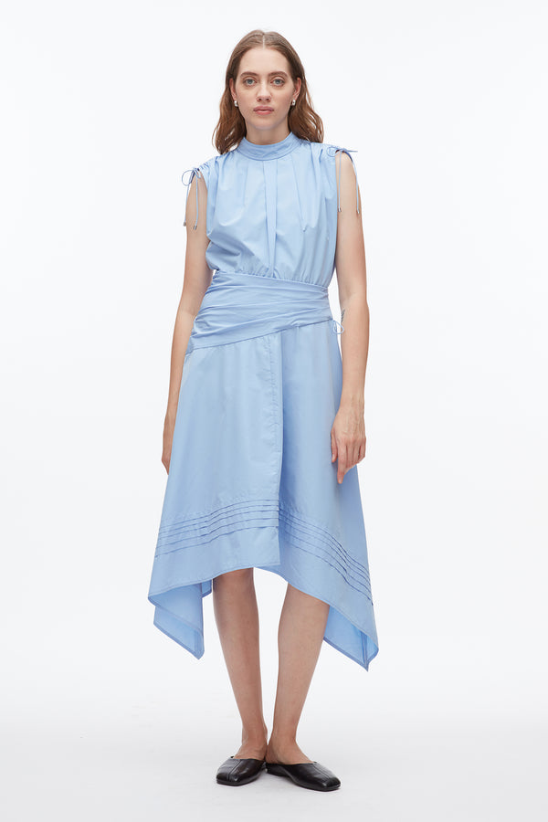 phillip lim Ruched Handkerchief Dress OXFORD BLUE