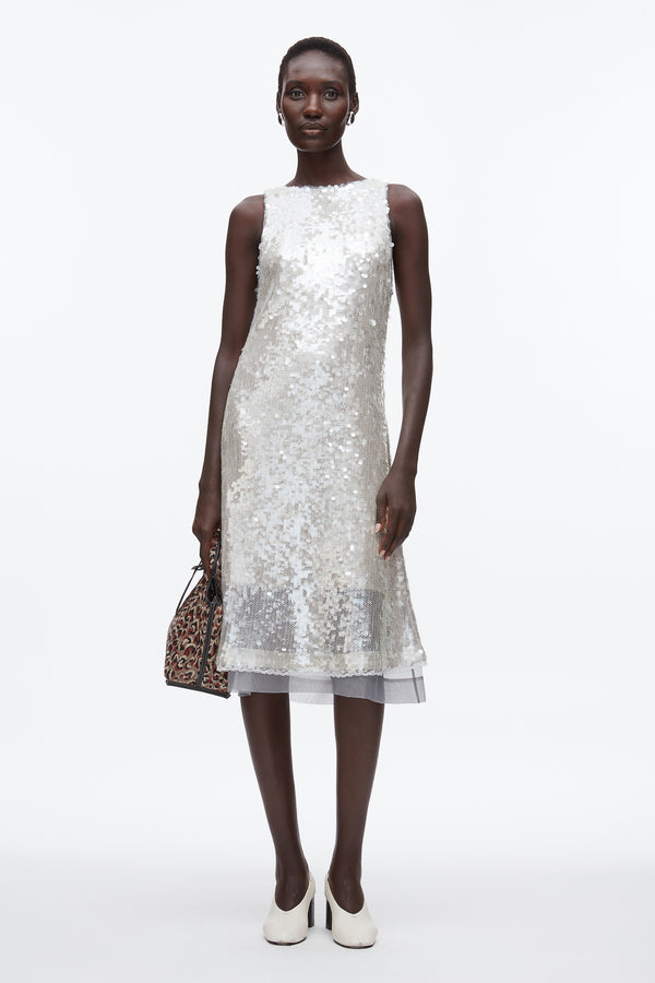 phillip lim Sequin Tank Dress with Bow FOG
