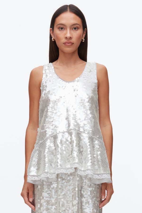 Phillip Lim Sequin Tank With Bows FOG