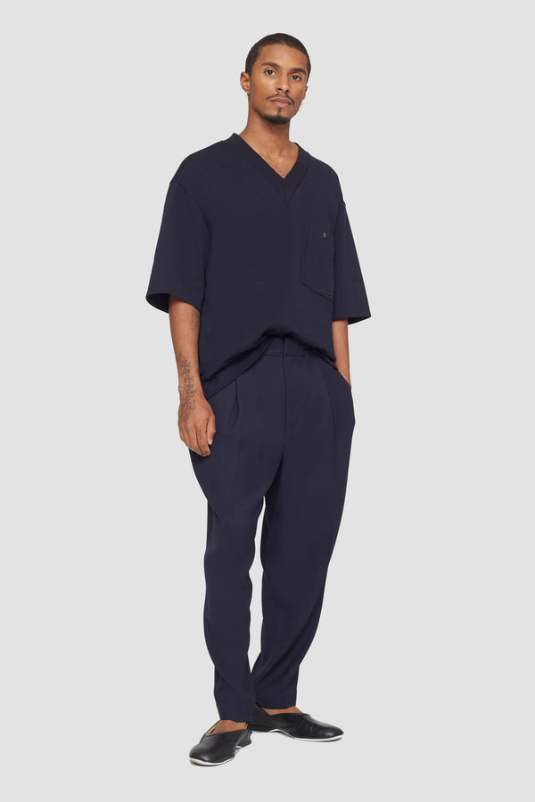 Phillip Lim Single Pleat Tapered Trousers NAVY