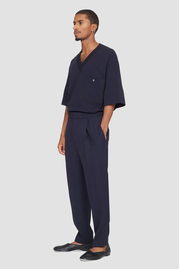 Phillip Lim Single Pleat Tapered Trousers NAVY
