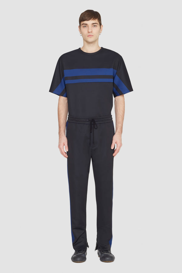 Phillip Lim Stripe Ponte Track Pant BLK MULTI