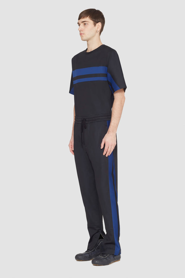 Phillip Lim Stripe Ponte Track Pant BLK MULTI
