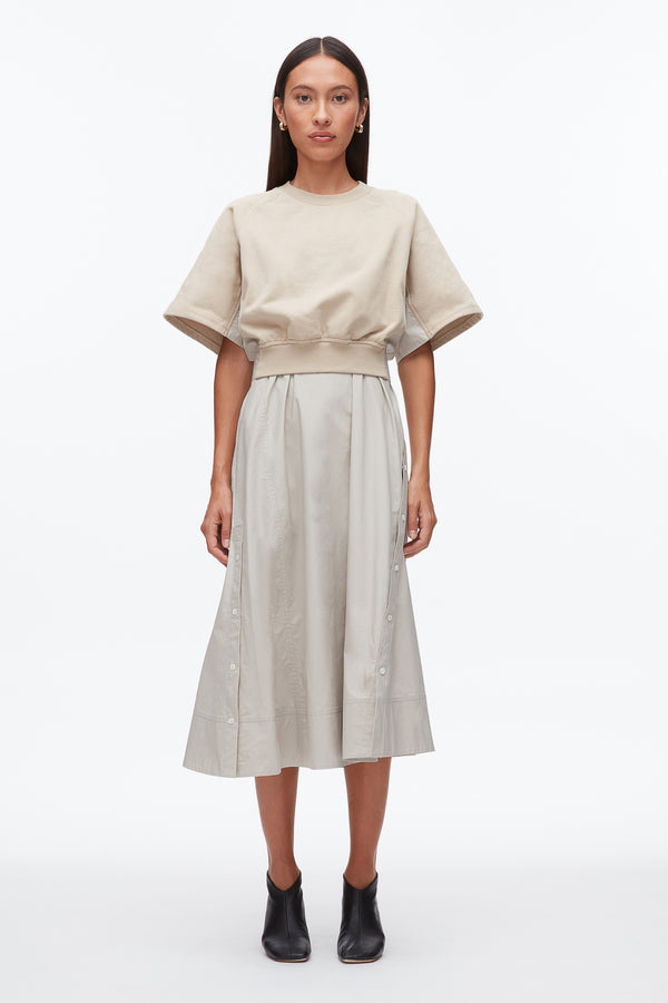 Phillip Lim Terry Combo Dress CONCRETE