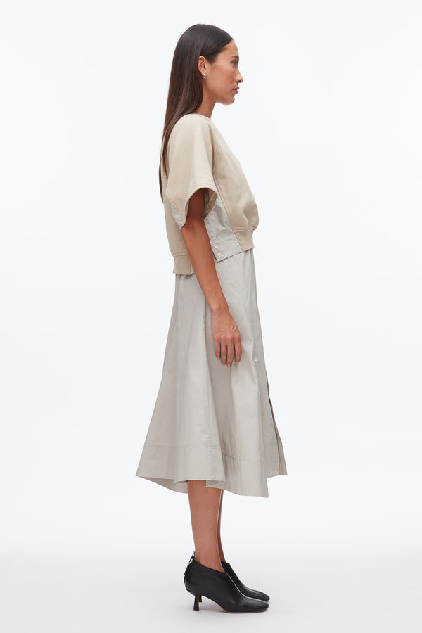 Phillip Lim Terry Combo Dress CONCRETE