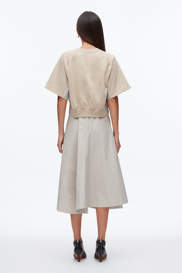 Phillip Lim Terry Combo Dress CONCRETE