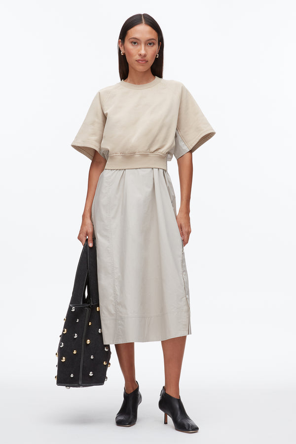 phillip lim Terry Combo Dress CONCRETE