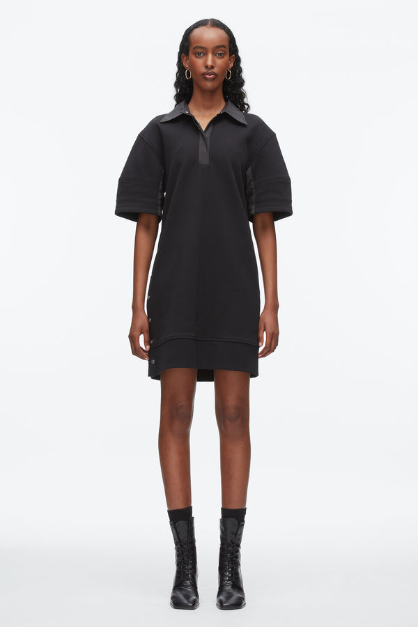 Phillip Lim Terry Polo Dress BLACK-BLACK