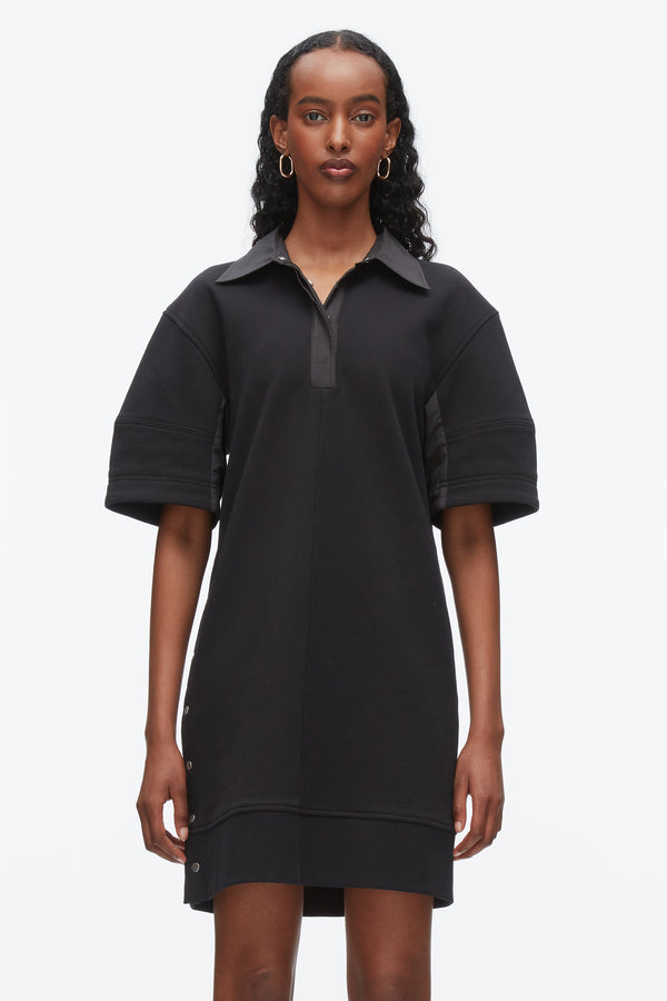 Phillip Lim Terry Polo Dress BLACK-BLACK