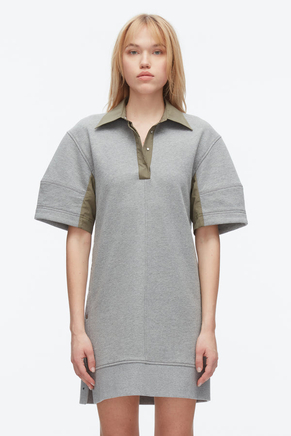 Phillip Lim Terry Polo Dress GREY MELANGE-ARMY