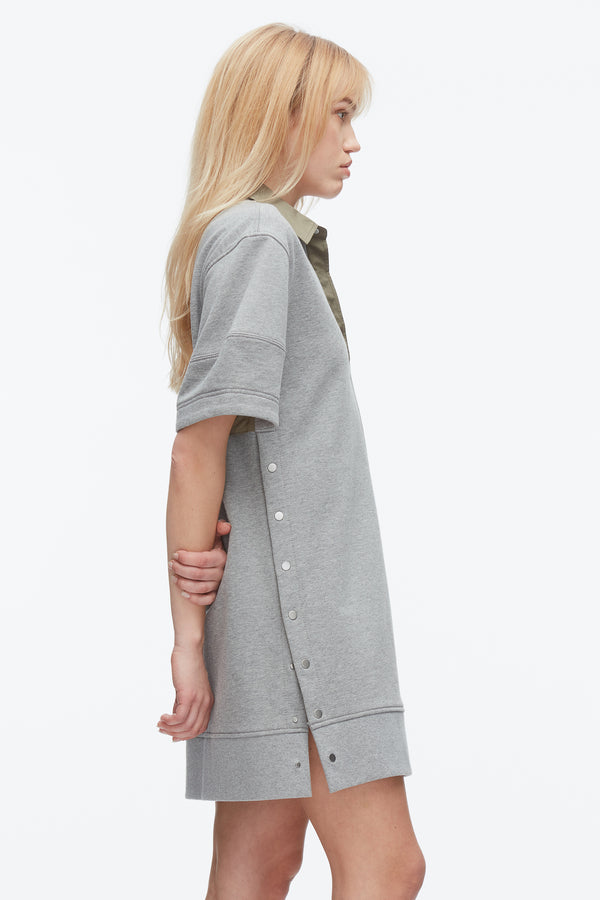 Phillip Lim Terry Polo Dress GREY MELANGE-ARMY
