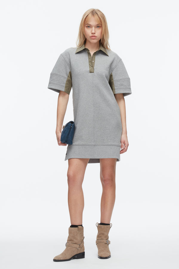 phillip lim Terry Polo Dress GREY MELANGE-ARMY
