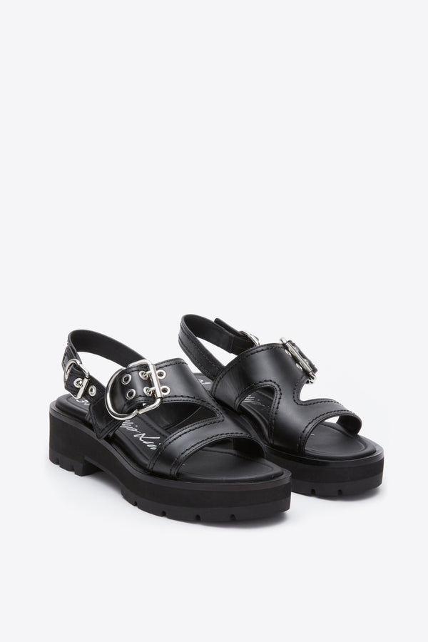 Phillip Lim Z-Strap Lug Sole Sandal BLACK