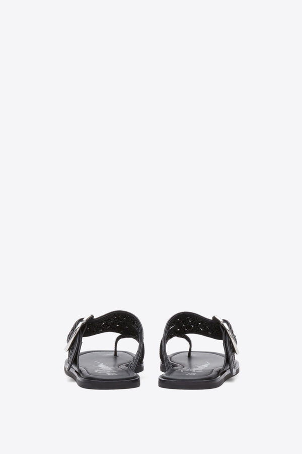 Phillip Lim Z-Strap Macrame Sandal BLACK