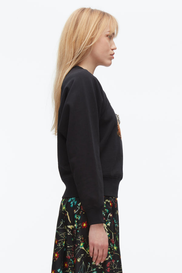 Phillip Lim Rabbit Embroidery Sweatshirt BLACK MULTI