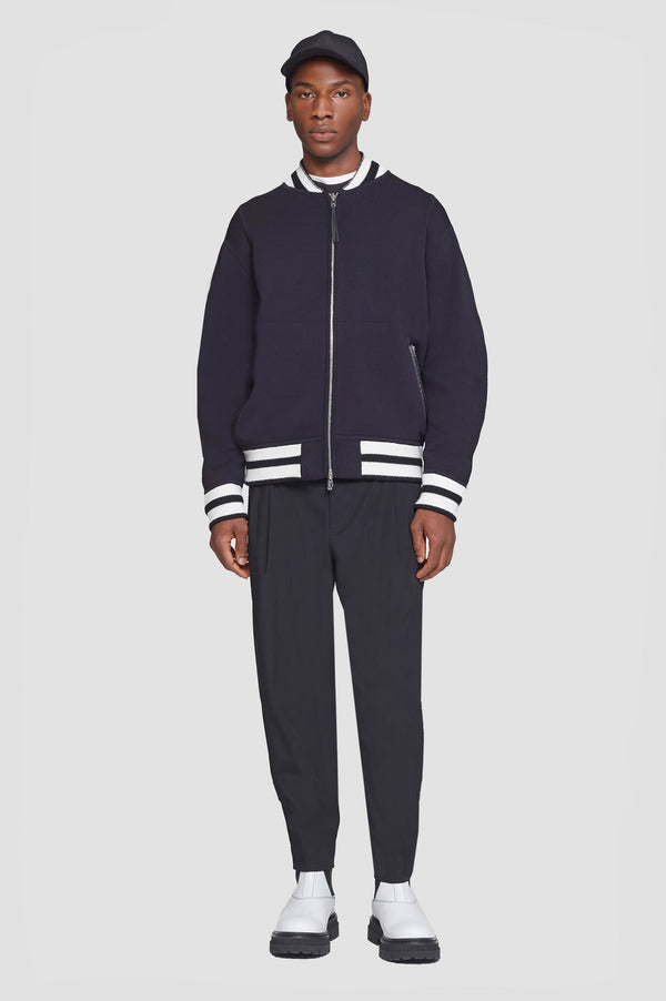 Phillip Lim Reversible Knit Varsity Jacket MIDNIGHT MULTI