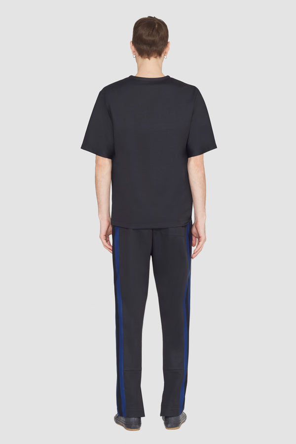 Phillip Lim Short Sleeve Stripe Ponte T-Shirt BLK MULTI