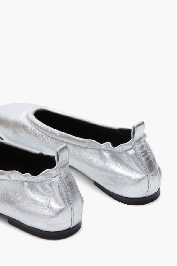 Phillip Lim Sliver ID Stretch Back Ballerina Flat SILVER