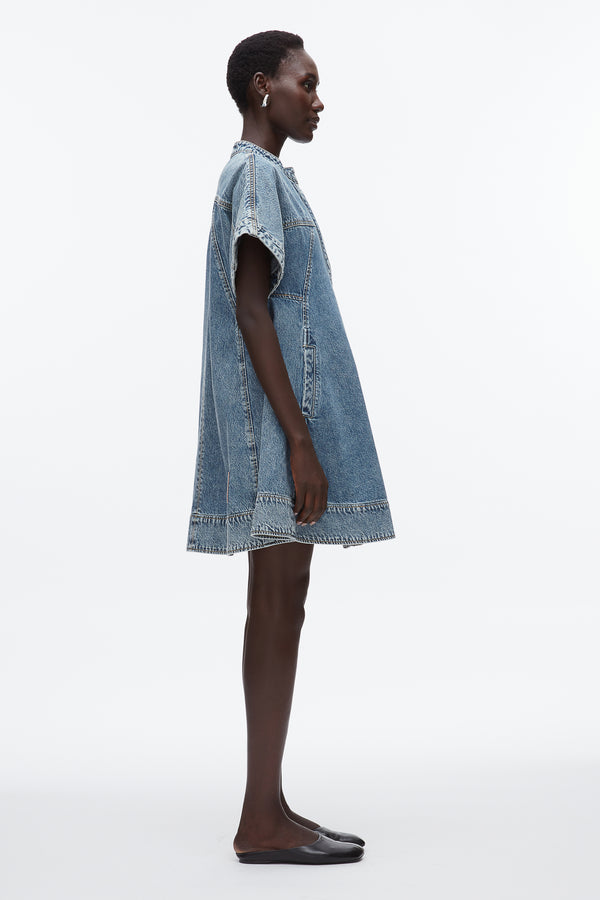 Phillip Lim Trapeze Light Denim Dress WASHED MEDIUM BLUE